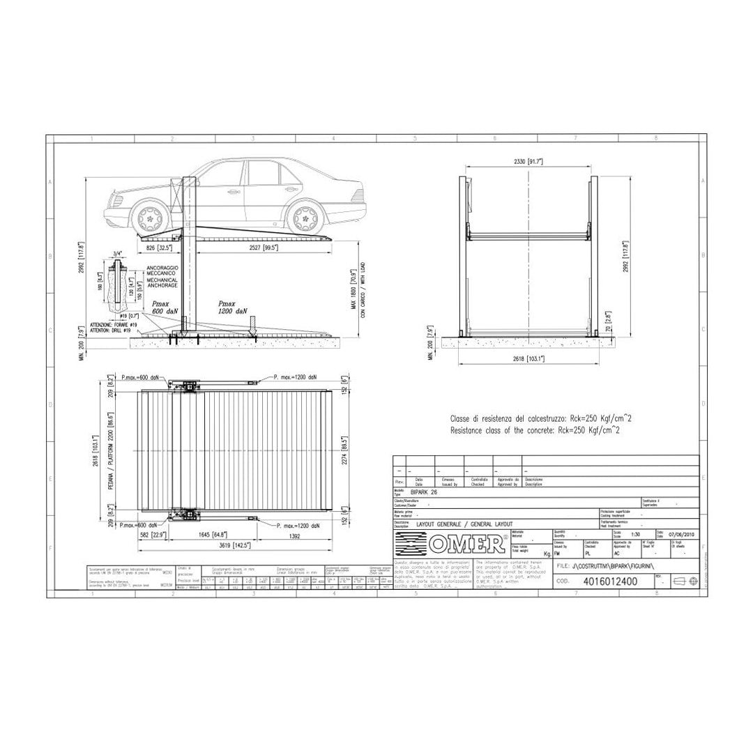 Bi-Park Car Stacker — 7,000 LB. (3.2T)