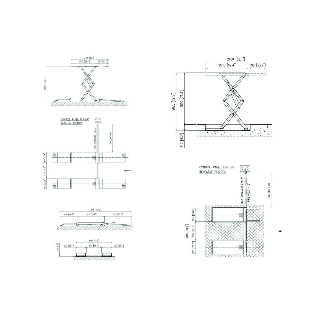Monza — Full-Rise Double Scissor Lift 9,000 LB. (4.1T)
